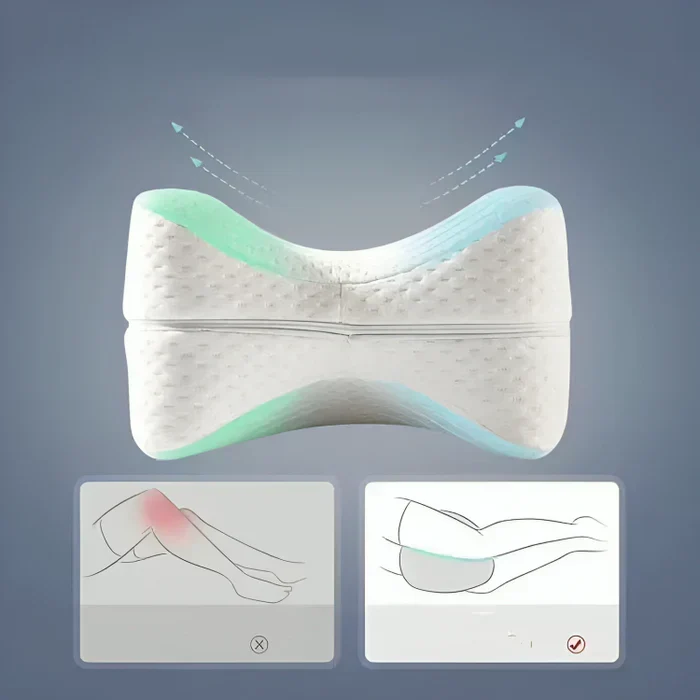 Orthopädisches Beinkissen | Ergonomisches Seitenschläferkissen | Memory Foam | Druckentlastend & Waschbarer Bezug