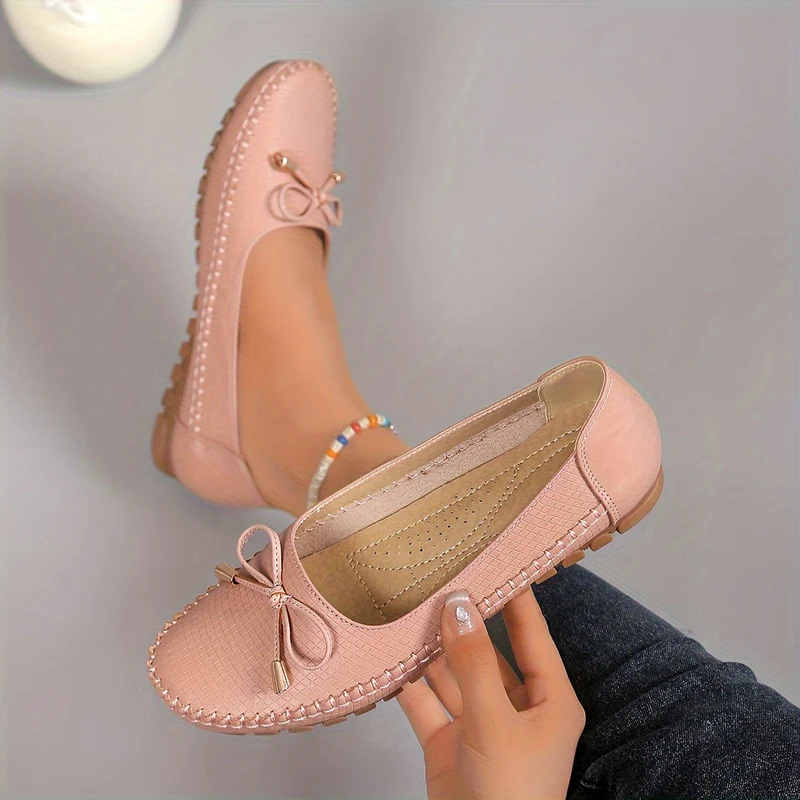 Velurette™ – Elegante Damen Loafer mit Schleifen-Design