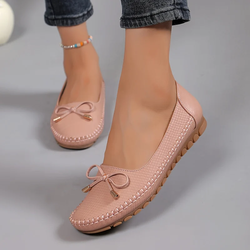 Velurette™ – Elegante Damen Loafer mit Schleifen-Design