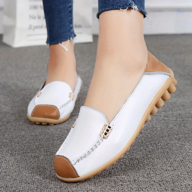 UrbanSleek™ – Elegante Damen Loafer mit Farbkontrast & Komfort-Sohle