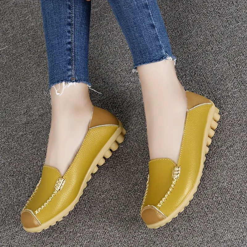 UrbanSleek™ – Elegante Damen Loafer mit Farbkontrast & Komfort-Sohle