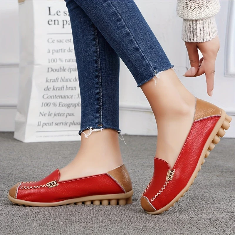 UrbanSleek™ – Elegante Damen Loafer mit Farbkontrast & Komfort-Sohle