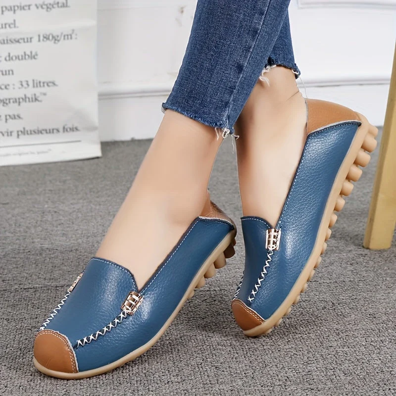 UrbanSleek™ – Elegante Damen Loafer mit Farbkontrast & Komfort-Sohle