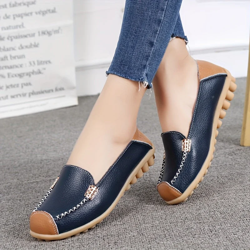 UrbanSleek™ – Elegante Damen Loafer mit Farbkontrast & Komfort-Sohle