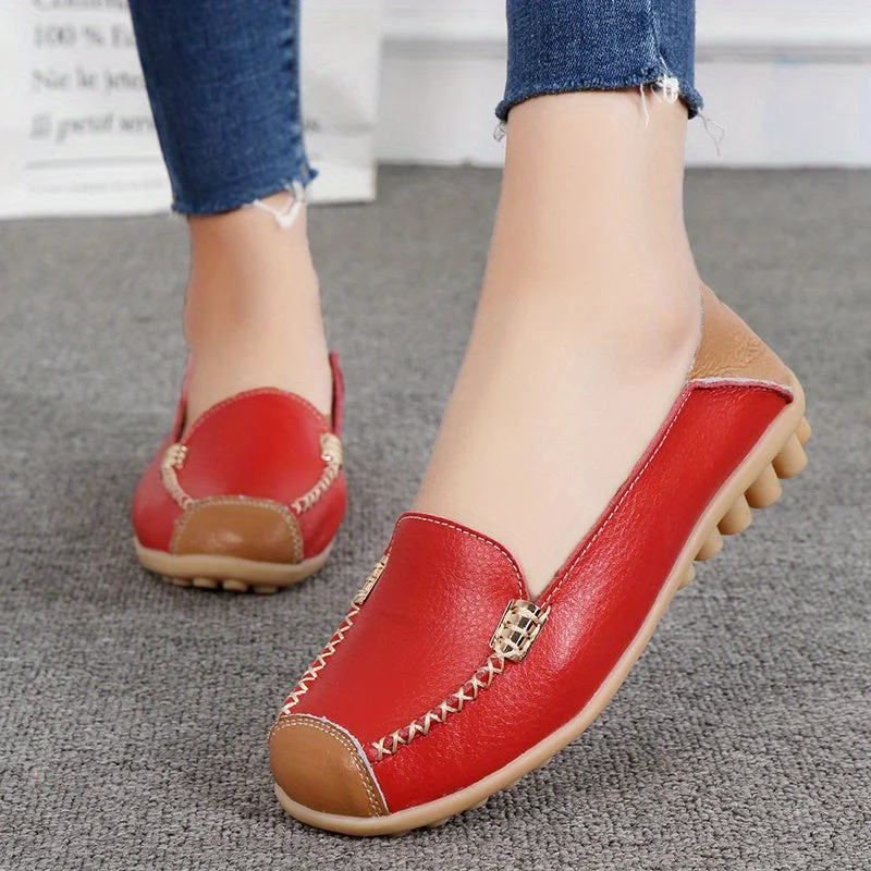 UrbanSleek™ – Elegante Damen Loafer mit Farbkontrast & Komfort-Sohle
