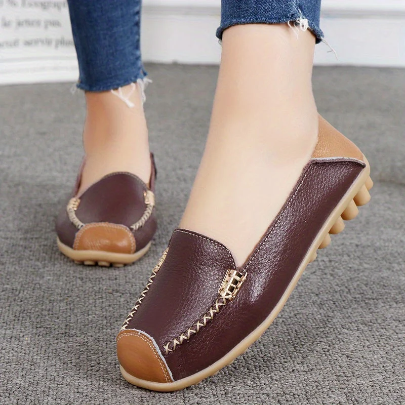 UrbanSleek™ – Elegante Damen Loafer mit Farbkontrast & Komfort-Sohle