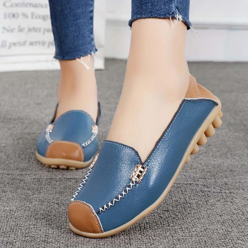 UrbanSleek™ – Elegante Damen Loafer mit Farbkontrast & Komfort-Sohle