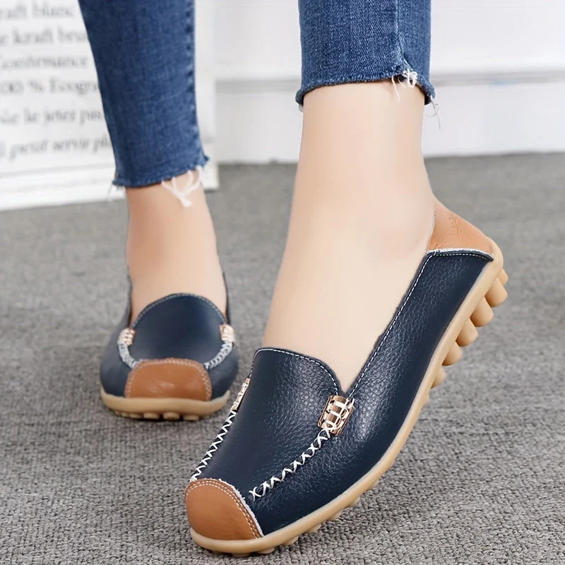 UrbanSleek™ – Elegante Damen Loafer mit Farbkontrast & Komfort-Sohle