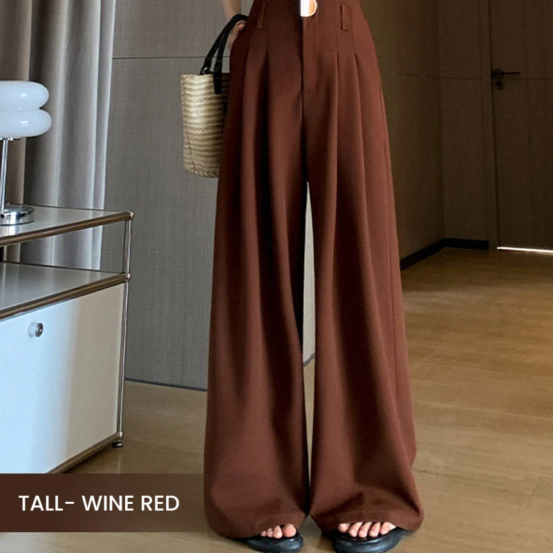 Damen Hose | Weite Passform mit hoher Taille | Elegante Business & Freizeit Stoffhose mit Taschen
