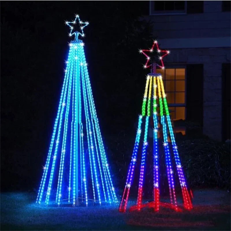 50% RABATT | SparkleLights™ Multicolor LED-Weihnachtsbäume | 12 Leuchtmodi | Wetterfest IP44 | Fernbedienung & Timer