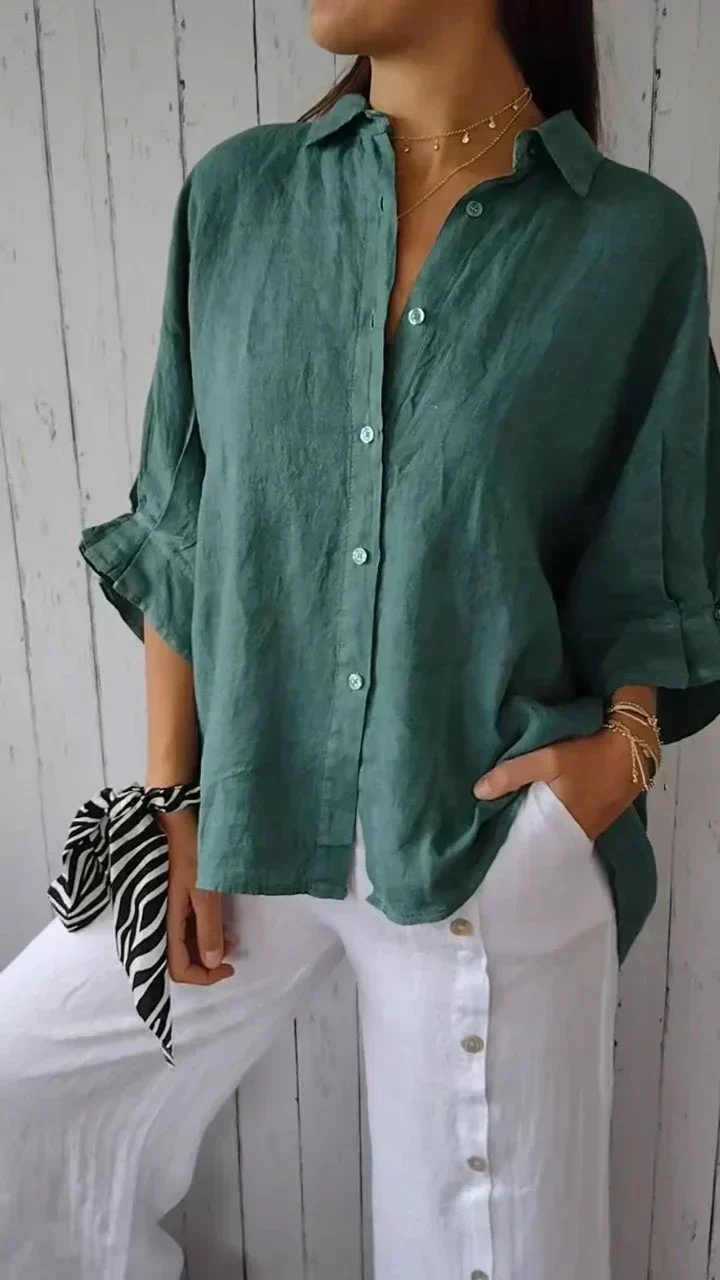 Madison - Zeitlos elegante Bluse mit Knopfleiste