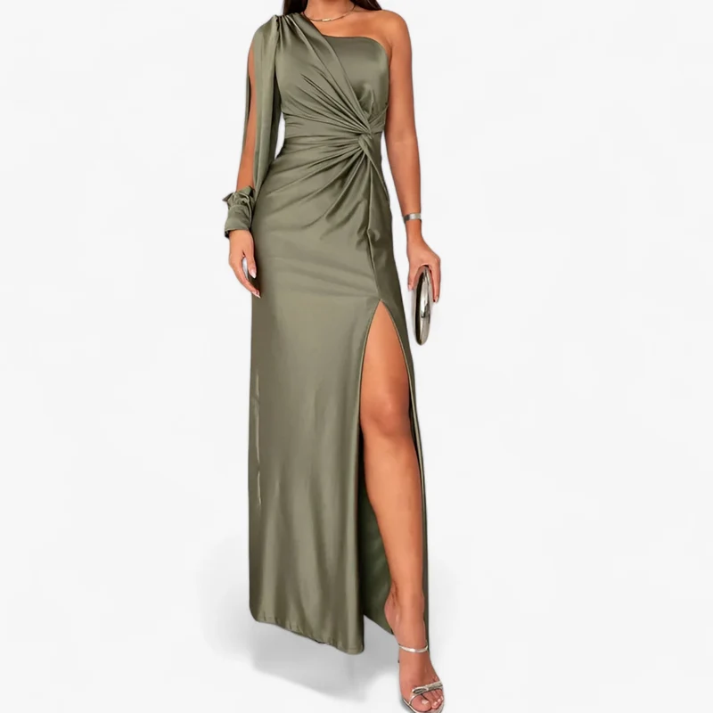 Kimora - Langes Kleid aus Satin - Elegant und bequem