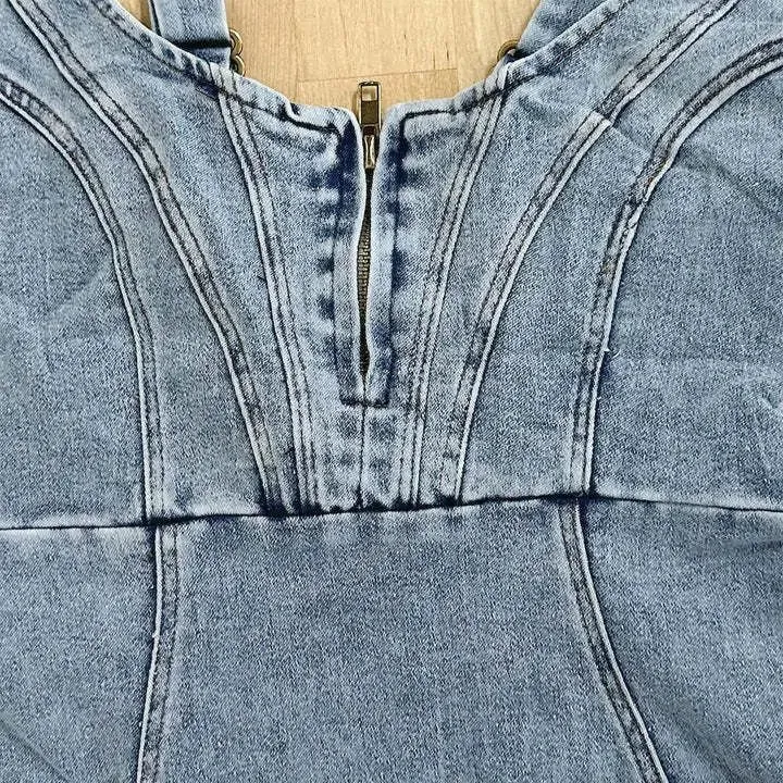 Gabi- Denim-Kleid mit verstellbaren Trägern
