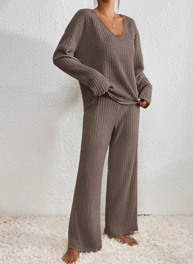 Daphne | Stilvolles geripptes Design Zweiteiliges Set für Damen