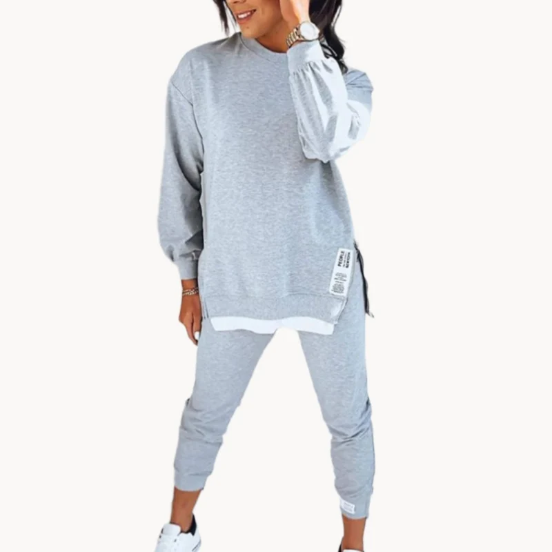 Hilda | Bequemer Alltagsschick Damen Sweatshirt und Hose Set