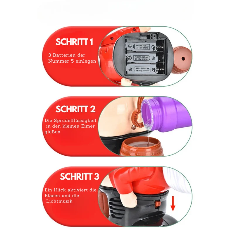 FreudeSprudler™ Der Seifenblasenzauber des Weihnachtsmanns