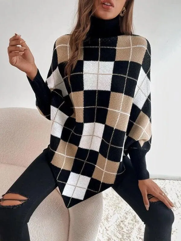 Lara | Eleganter Pullover mit hohem Ausschnitt