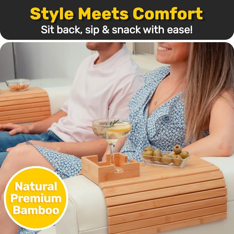 BambooSip – Eleganter Couch-Becherhalter