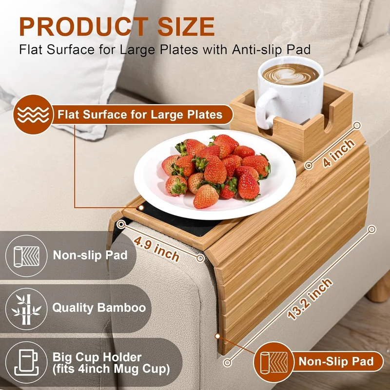 BambooSip – Eleganter Couch-Becherhalter