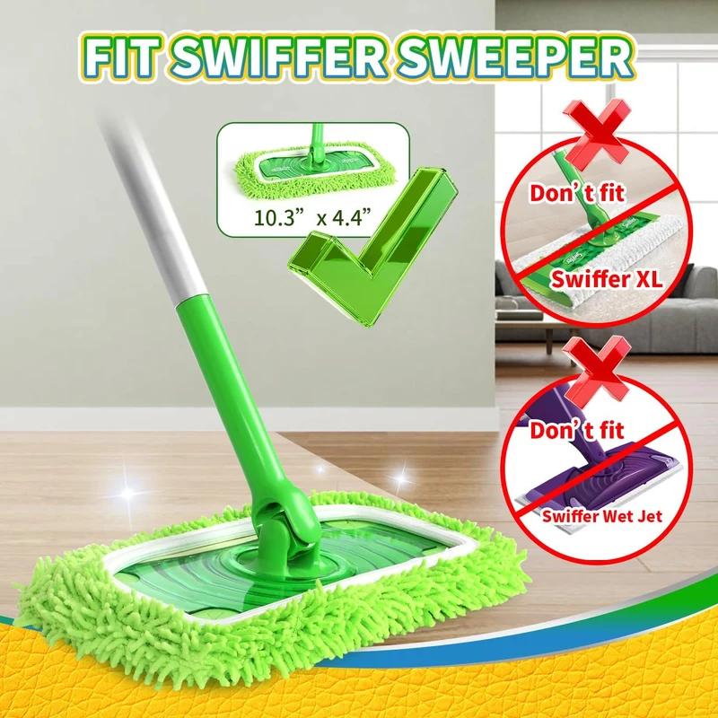 2+2 Gratis | Wiederverwendbare Mopps für Swiffer Sweeper™ - Langfristige Reinigung für alle Oberflächen