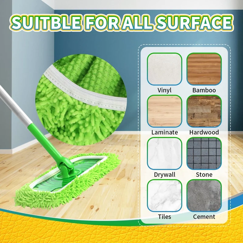 2+2 Gratis | Wiederverwendbare Mopps für Swiffer Sweeper™ - Langfristige Reinigung für alle Oberflächen