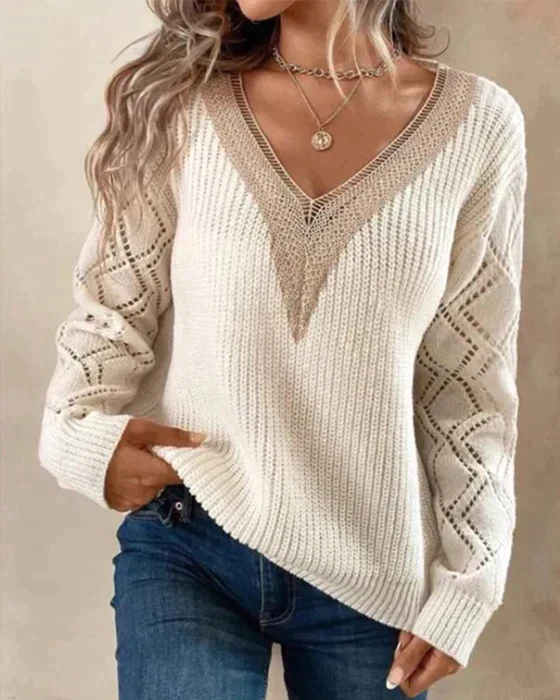 Chantal | Eleganter Pullover mit V-Ausschnitt