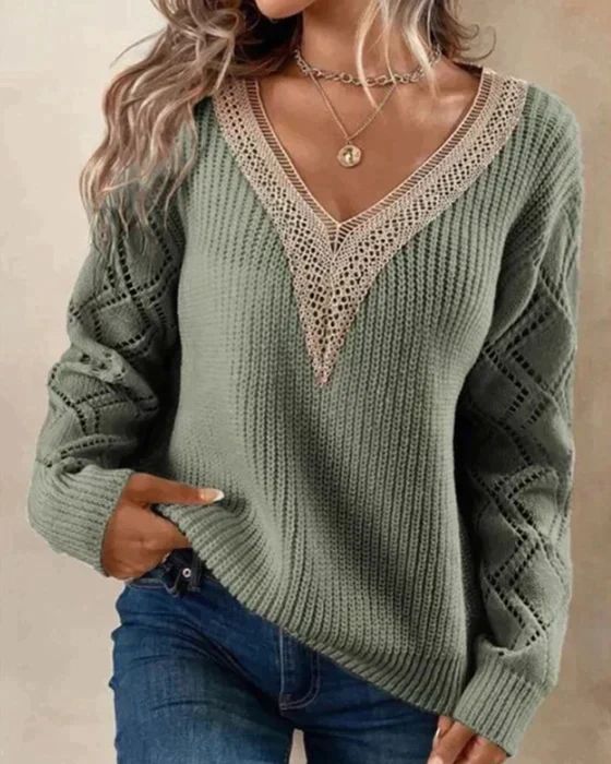 Chantal | Eleganter Pullover mit V-Ausschnitt