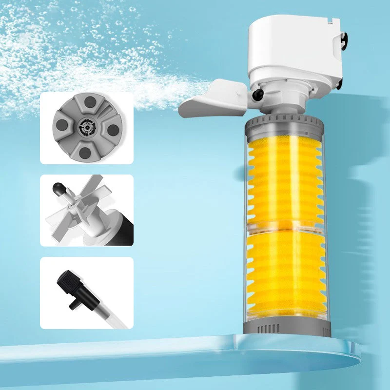 Leiser Elektrischer Aquariumfilter | Schnell & Effizient | Sauerstoffzufuhr & Wellenbildung | Geräuscharm & Langlebig