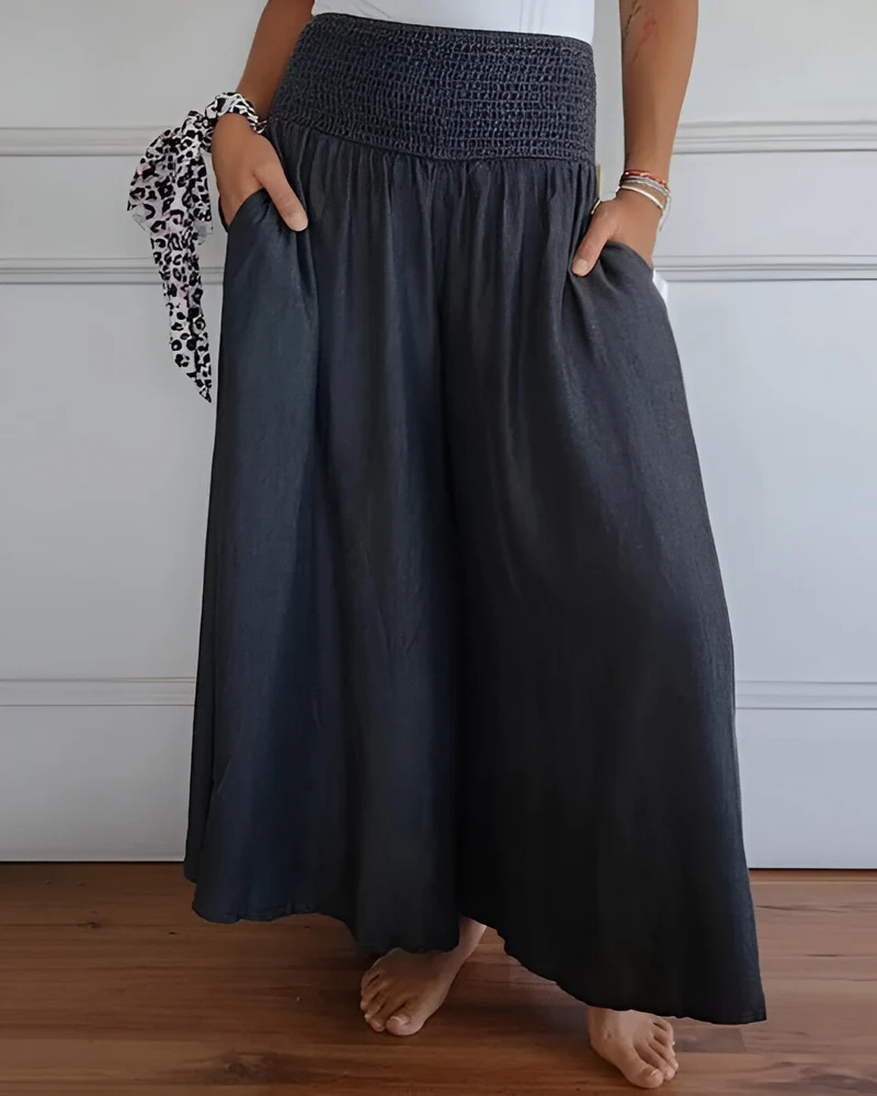 Maha Pantalon™ - Breite Hosenbeine mit elastischem Bund