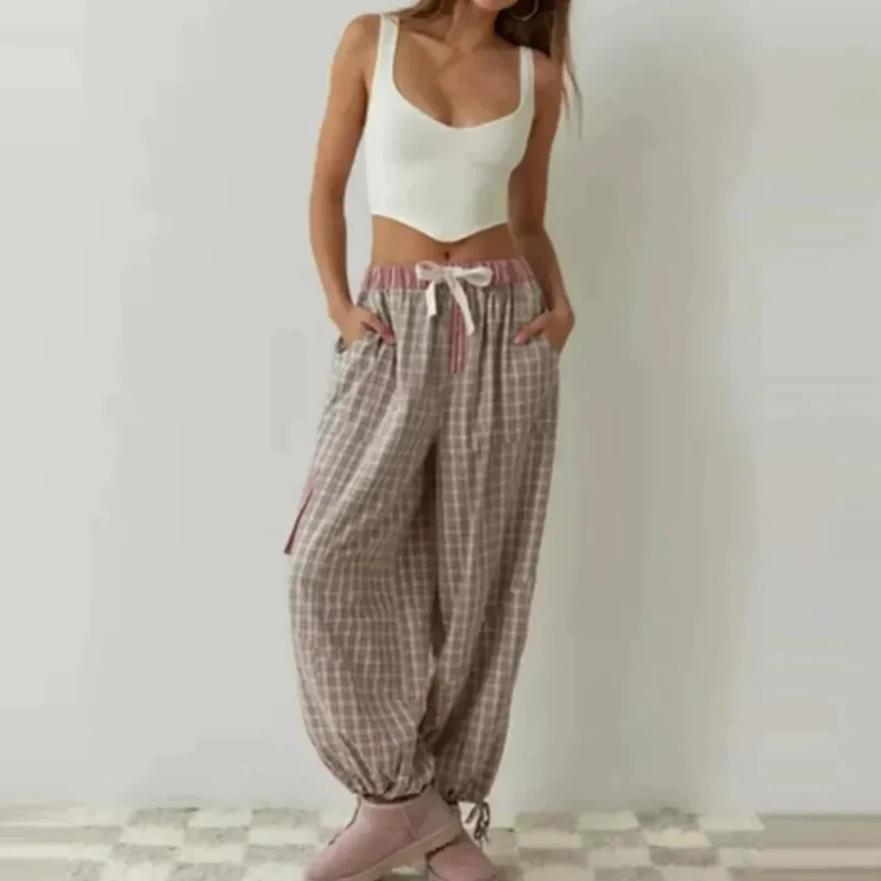 Amara Pyjama-Set kariert | Baumwolle-Polyester-Mix | weich & bequem für alle Jahreszeiten | lässig-elegant | Größen S–2XL