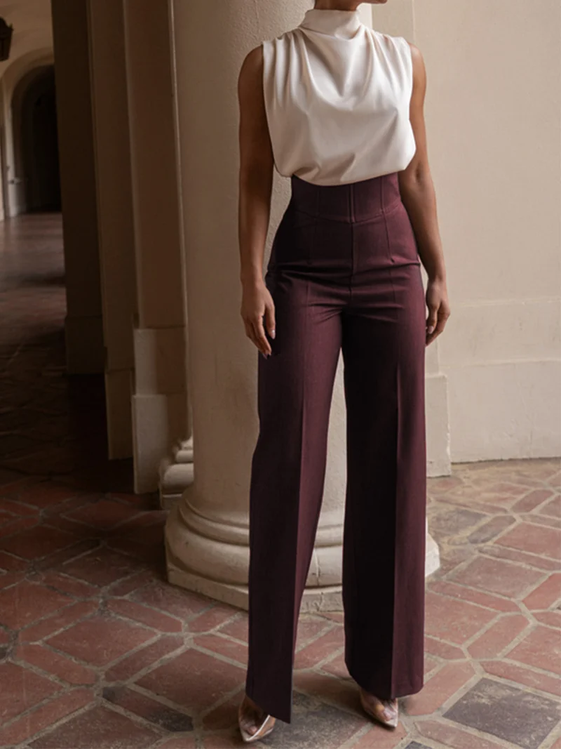 Nila | Schmeichelnde Damenhose mit hoher Taille