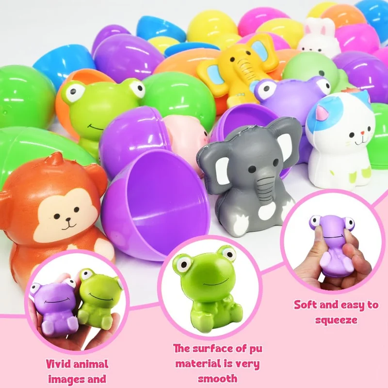 🔥Ostern Beste Geschenk 50% RABATT-🎁24 STÜCKE Gefüllte Oster Eier Langsam Aufsteigende Squishy Spielzeuge