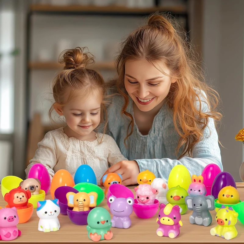 🔥Ostern Beste Geschenk 50% RABATT-🎁24 STÜCKE Gefüllte Oster Eier Langsam Aufsteigende Squishy Spielzeuge