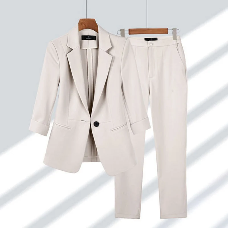 Damen Business Anzug | Zweiteiliges Set mit Blazer & Hose | Elegante Büro Mode für Meetings & Arbeit