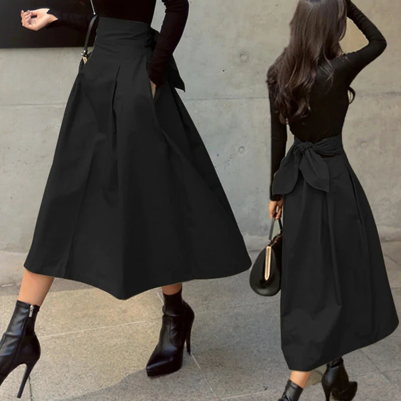 Hoch Taillierter Rock Für Damen | Midi