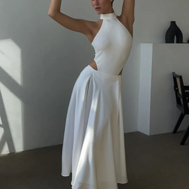 Damen Hochtaillierter Stylischer Fließender Rock | Maxi