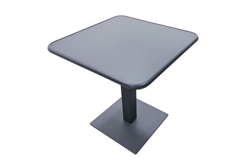 Zeo Living Bistrotisch Aluminium "Hall" 70 x 70cm anthrazit