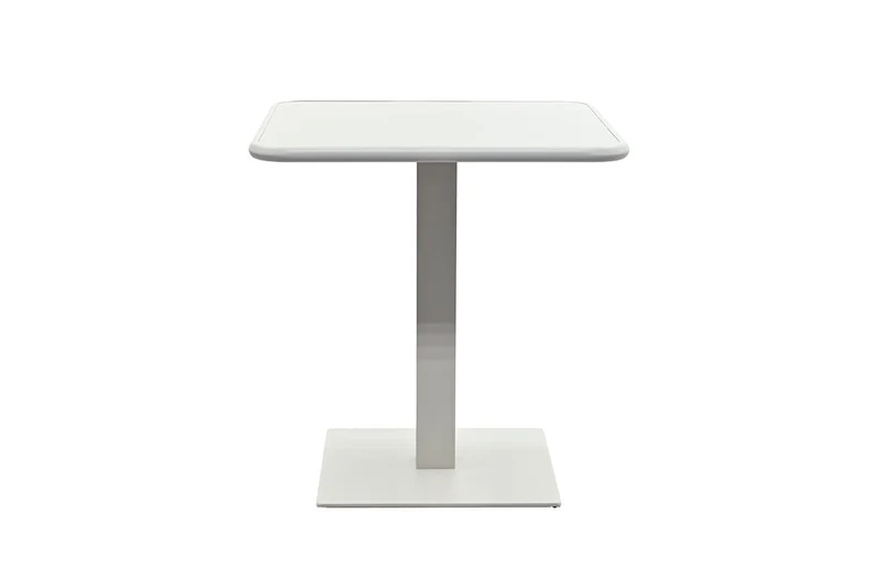 Zeo Living Bistrotisch "Hall" Aluminium 70 x 70cm ecru
