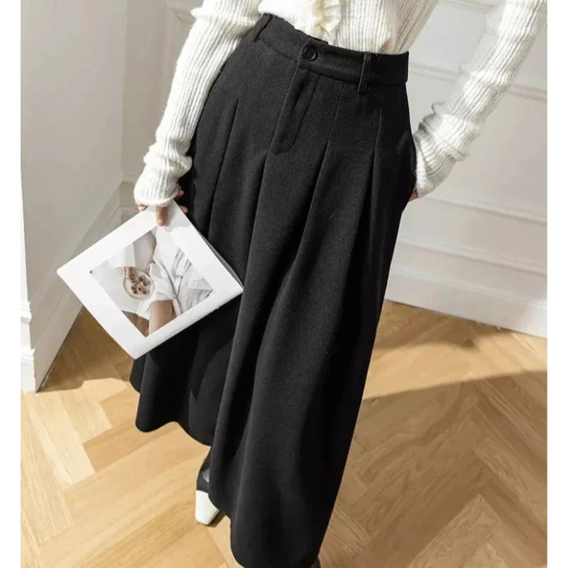 Faltenrock Mit Hoher Taille Für Damen | Lässig