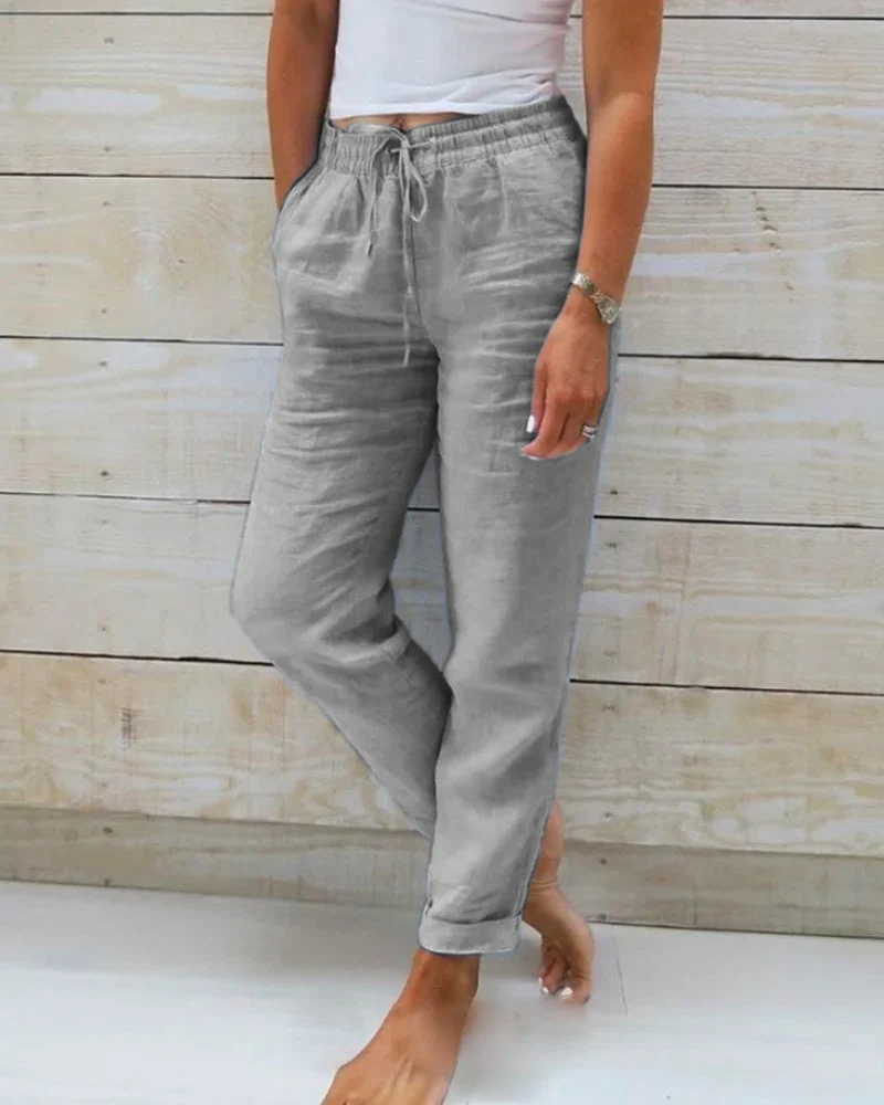 Damen Freizeithose Mit Kordelzug | Cropped