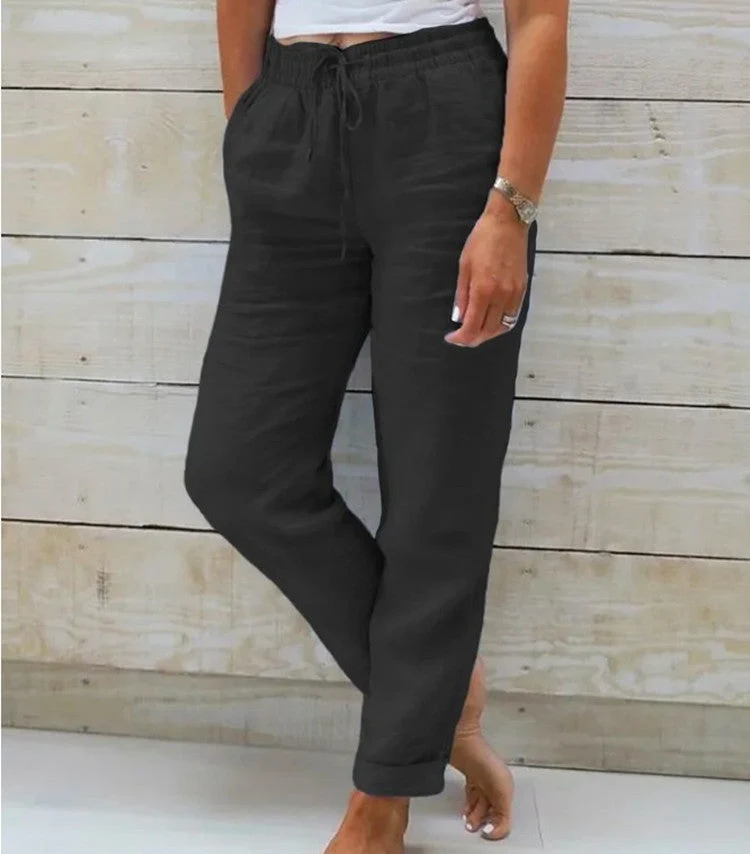 Damen Freizeithose Mit Kordelzug | Cropped