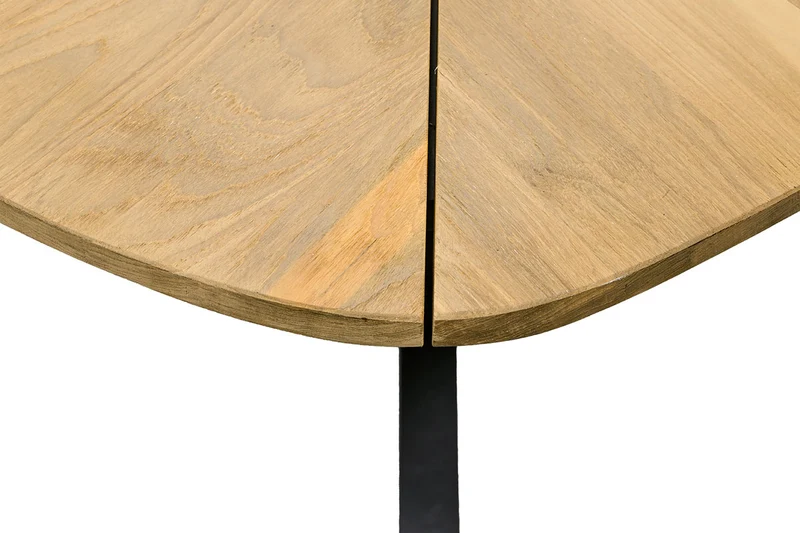 Zeo Living Gartentisch Triangular 170 x 170cm Teak/Edelstahl