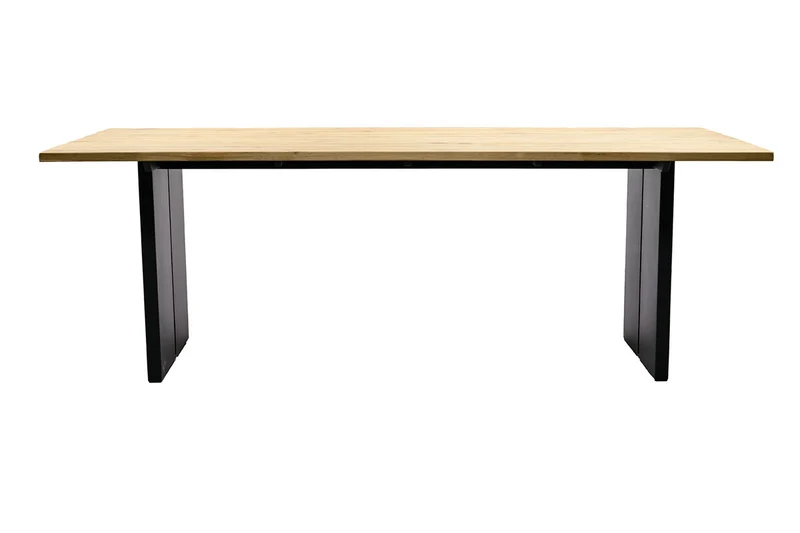 Zeo Living Gartentisch "Stockholm" Teak/Edelstahl 220 x 100cm