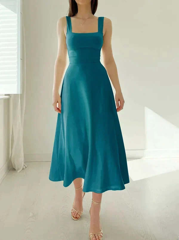 Heidi-Mode | Audrey Midi Kleid Wendbar Aus Organischem Bambus Mit Taschen