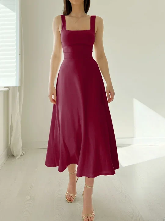 Heidi-Mode | Audrey Midi Kleid Wendbar Aus Organischem Bambus Mit Taschen