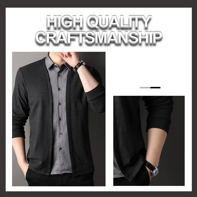 TwinLayer – Smarter Kragen Strick-Cardigan