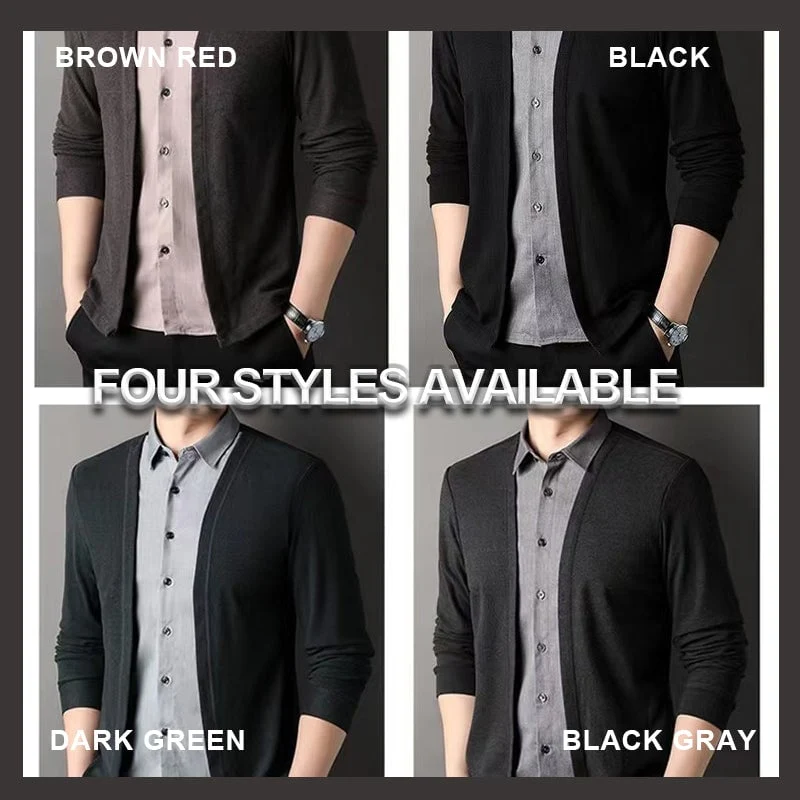 TwinLayer – Smarter Kragen Strick-Cardigan