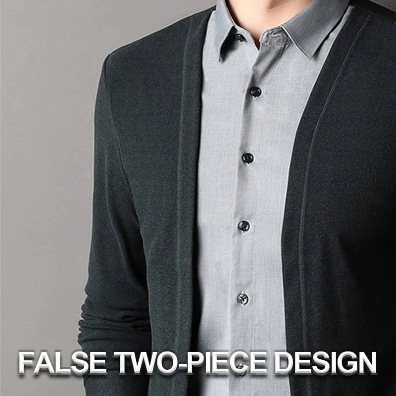 TwinLayer – Smarter Kragen Strick-Cardigan
