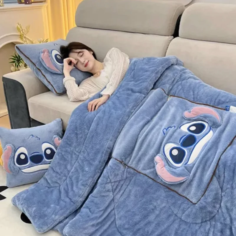 Kissen-Decke 2-in-1 aus Plüsch | Als Kissen nutzbar, als Decke ausklappbar | Ultraweich & warm | Größen: 90×190 bis 200×200