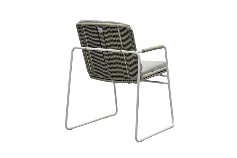 Zeo Living Sessel "Catania" weiß/hellgrau